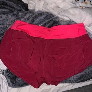 size 6 pink 2.5 inch speed up shorts